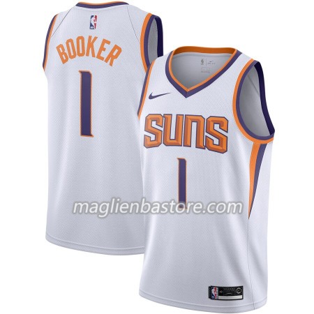 Maglia NBA Phoenix Suns Devin Booker 1 Nike 2019-20 Association Edition Swingman - Uomo